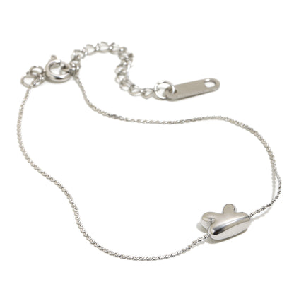 Bubble Letter Bracelet in Silver