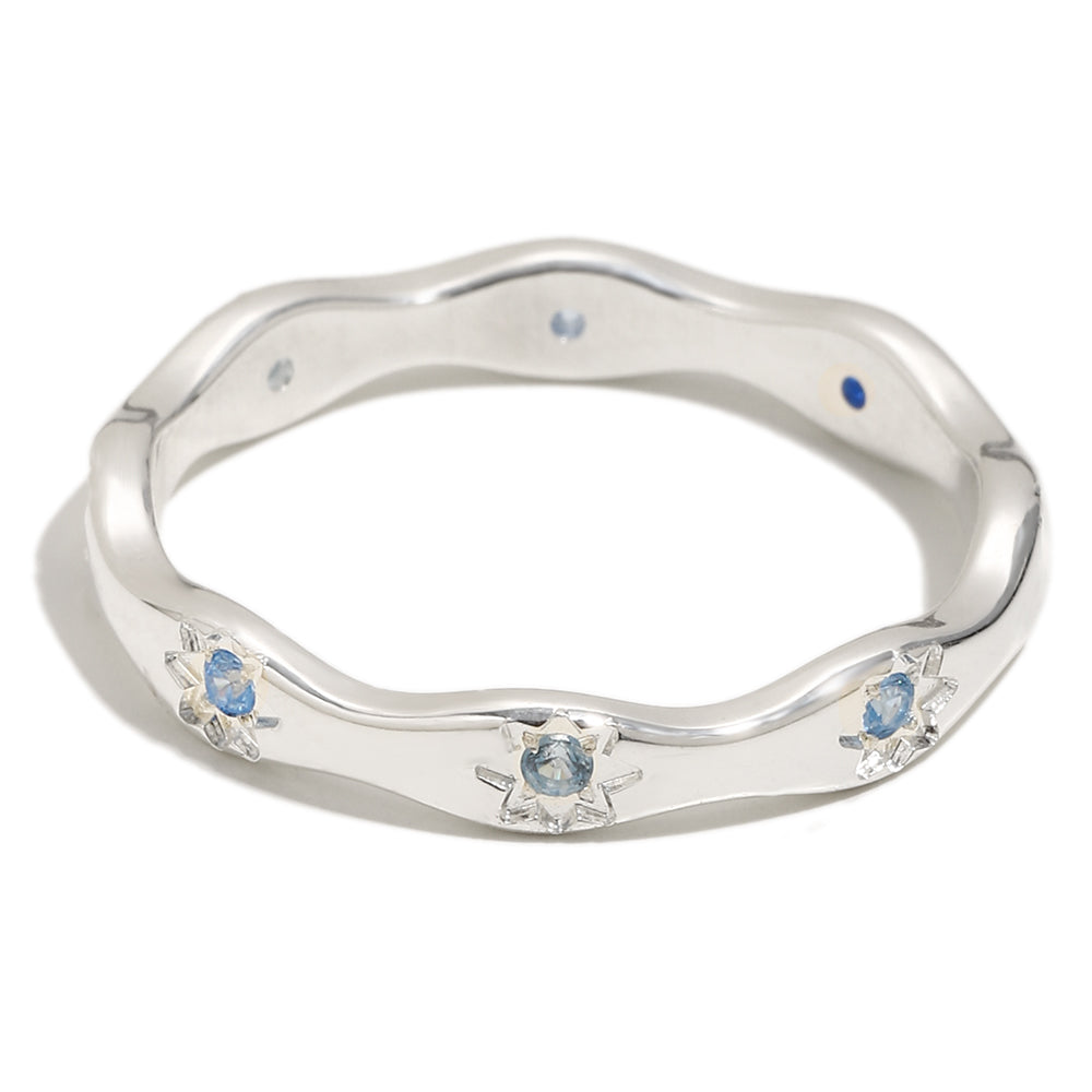 Sadie’s Blue Star Ring in Silver