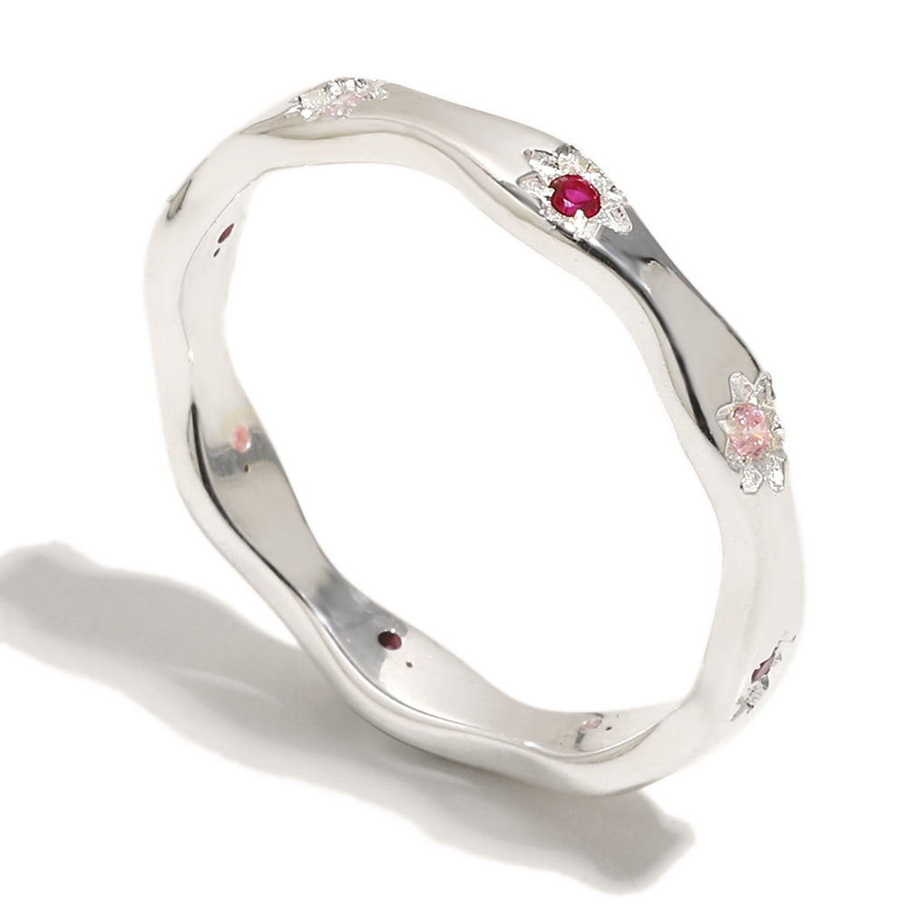 Sadie’s Pink Star Ring in Silver