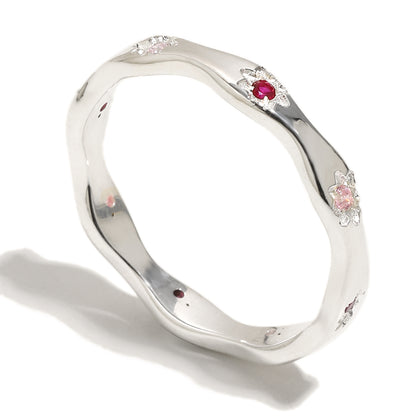 Sadie’s Pink Star Ring in Silver