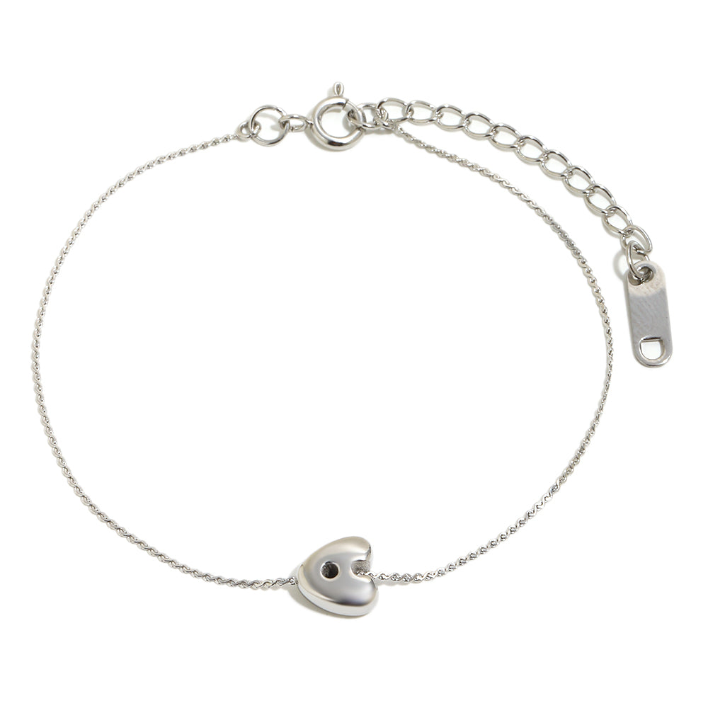 Bubble Letter Bracelet in Silver