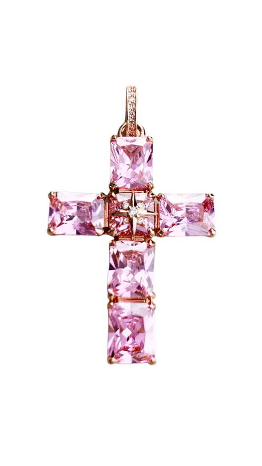 Petch's Pink Cross necklace