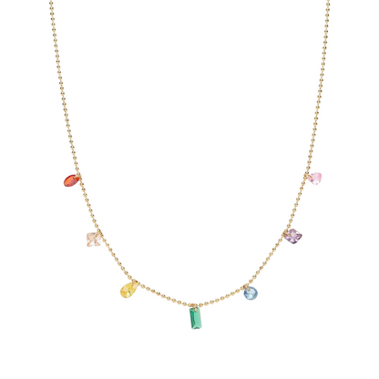 Orla’s multicolored gemstone chain