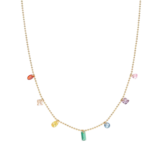 Orla’s multicolored gemstone chain