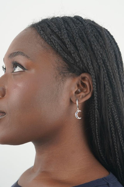 Maia’s Midnight sky huggies in silver