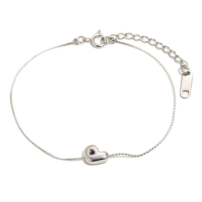Bubble Letter Bracelet in Silver