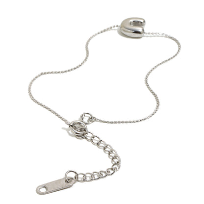 Bubble Letter Bracelet in Silver
