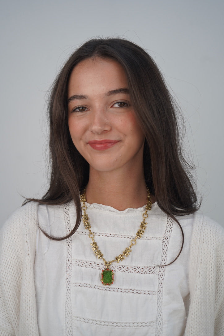 Inaya's Green Gem Necklace
