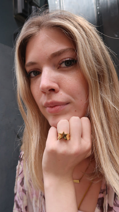 Cecily's Star Ring In Green