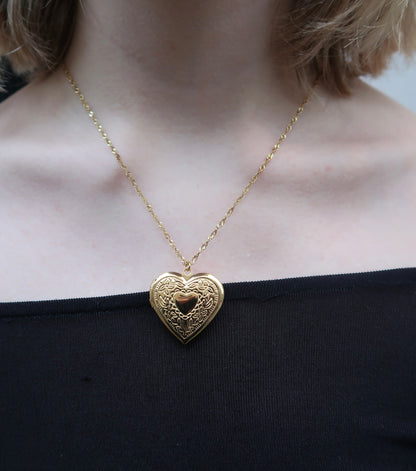 Ruby’s Heart Locket in Gold