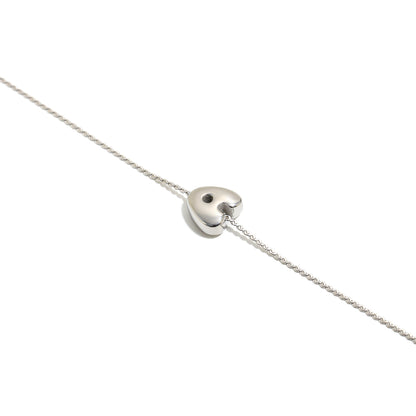 Bubble Letter Bracelet in Silver