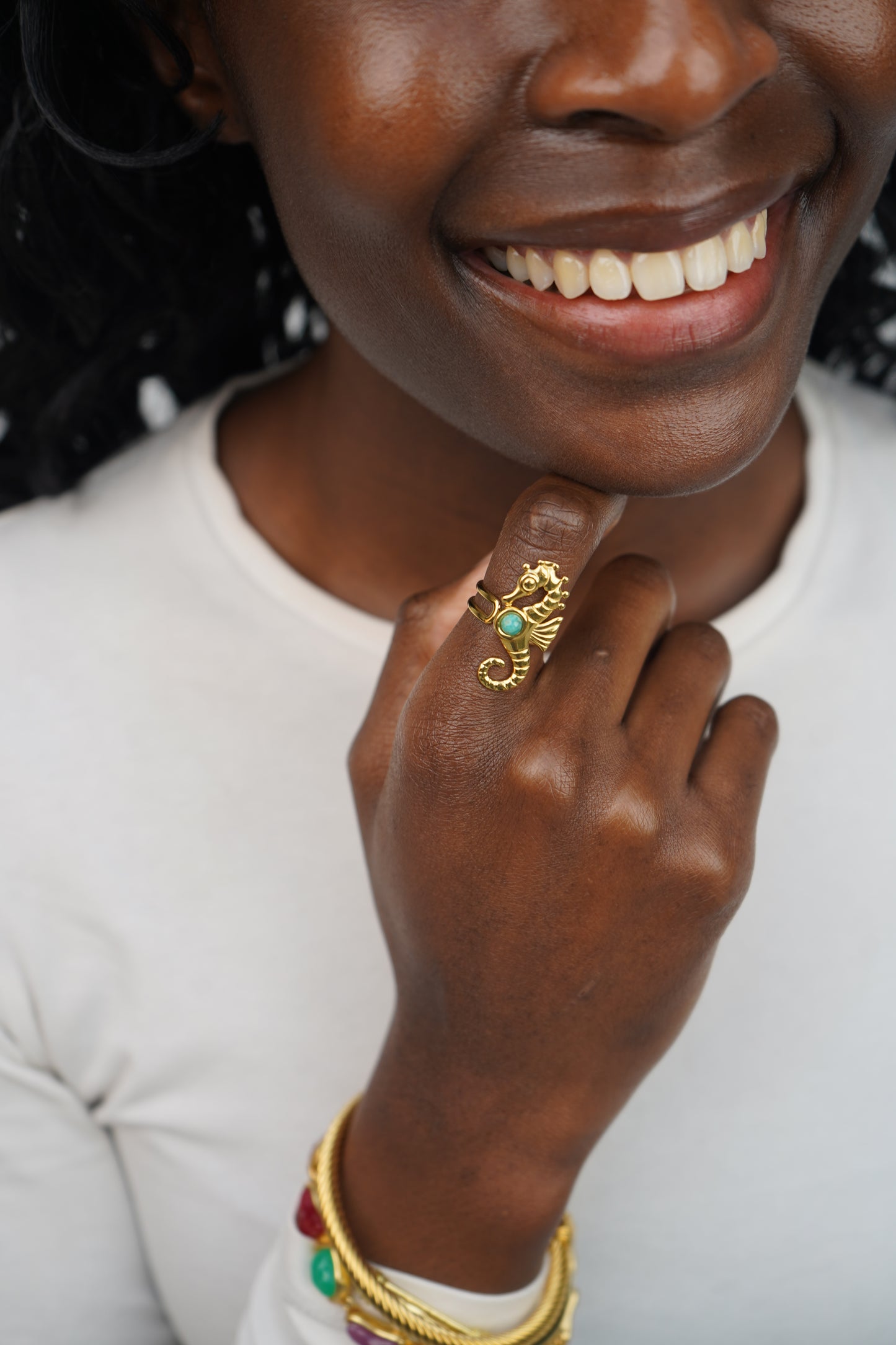 Isla’s Blue Seahorse Ring