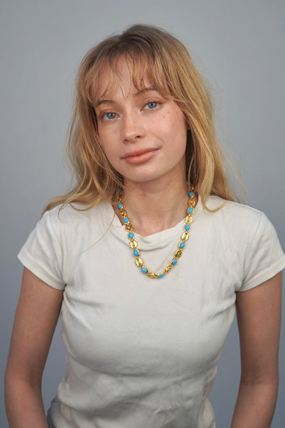 Joy's Blue Gemstone Necklace