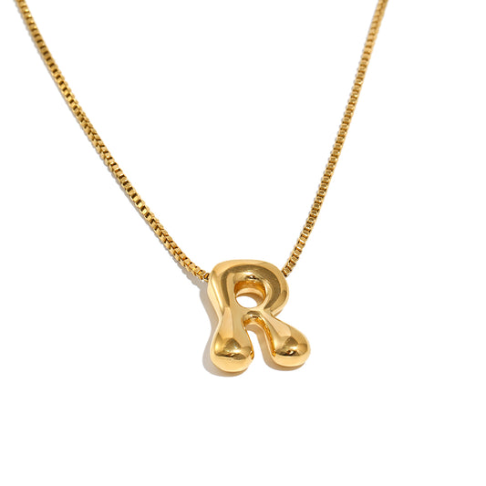 The Bubble Letter Pendant In Gold