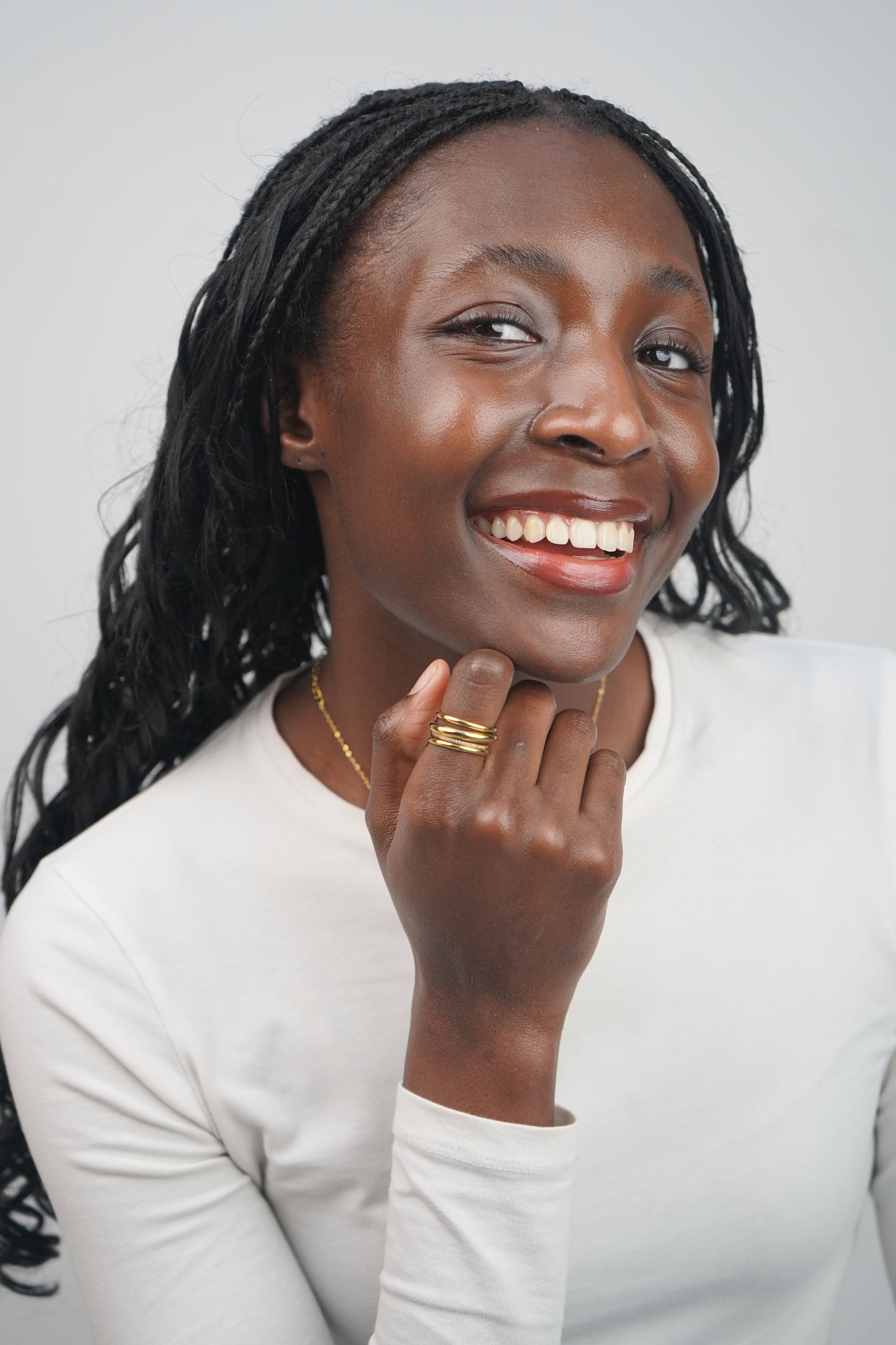 Brianna's Three Stacked Ring in Solid Gold