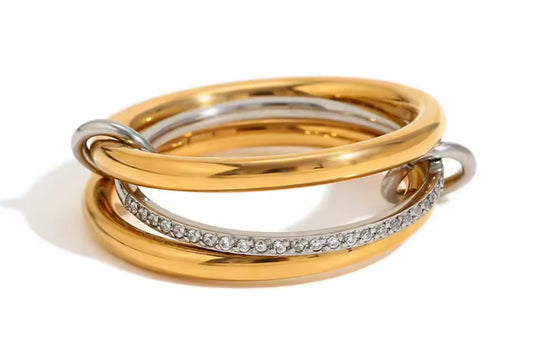 Brianna's Three Stacked Ring in Gold