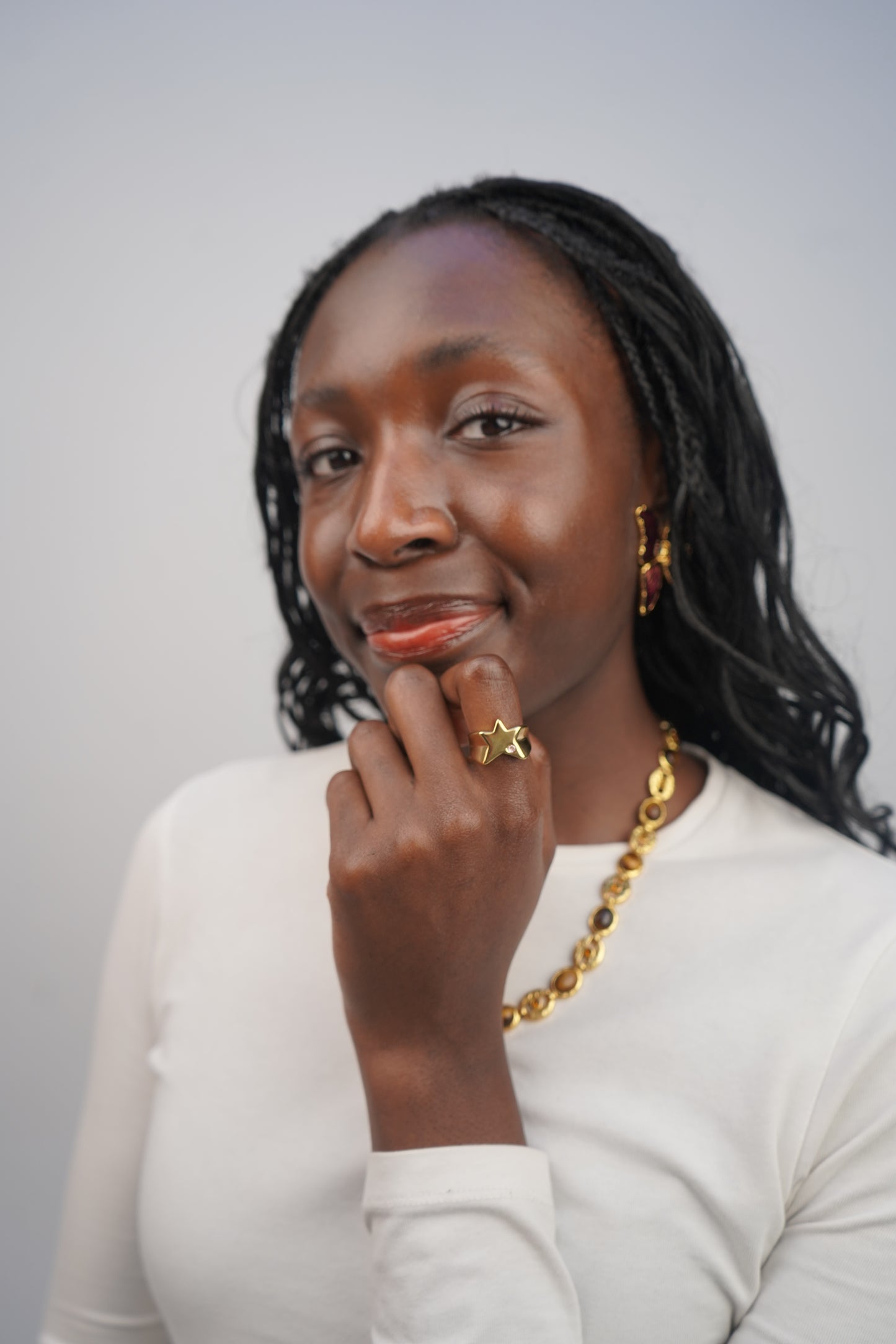 Cecily's Star Ring In Pink