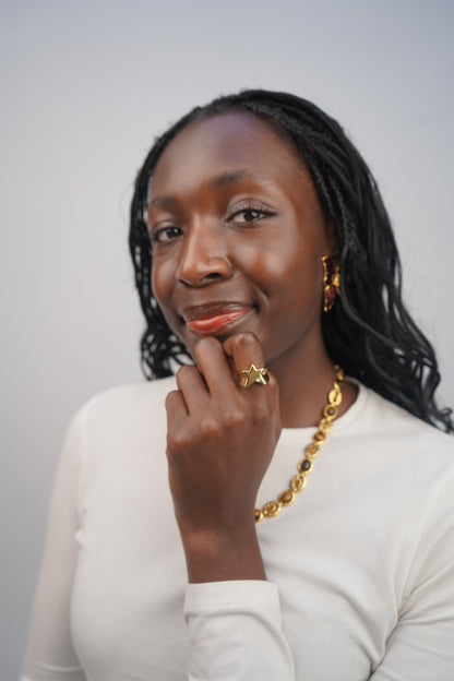 Cecily's Star Ring In Pink