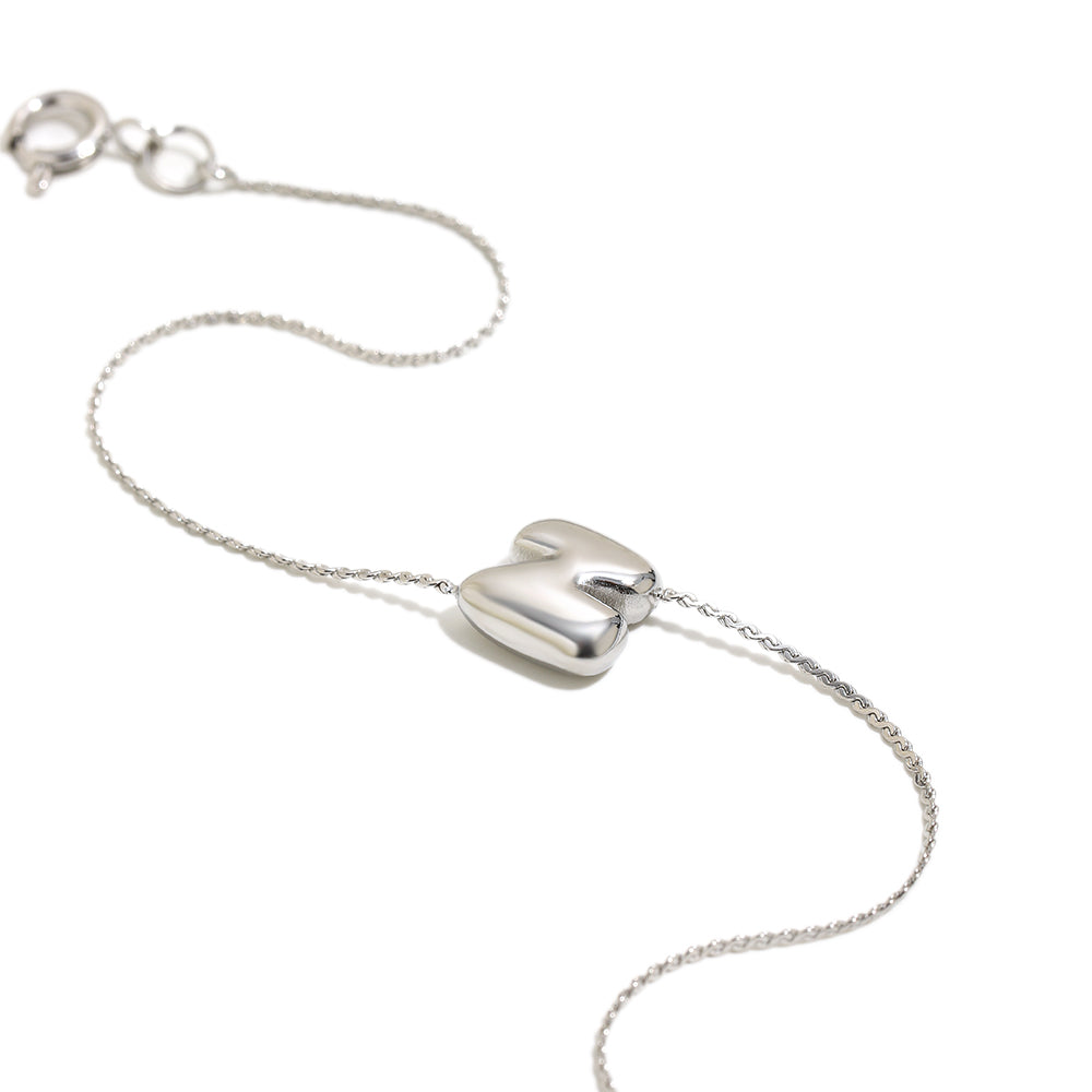 Bubble Letter Bracelet in Silver