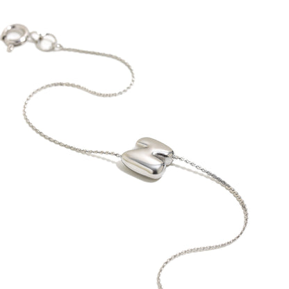 Bubble Letter Bracelet in Silver