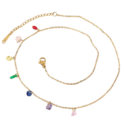 Orla’s multicolored gemstone chain