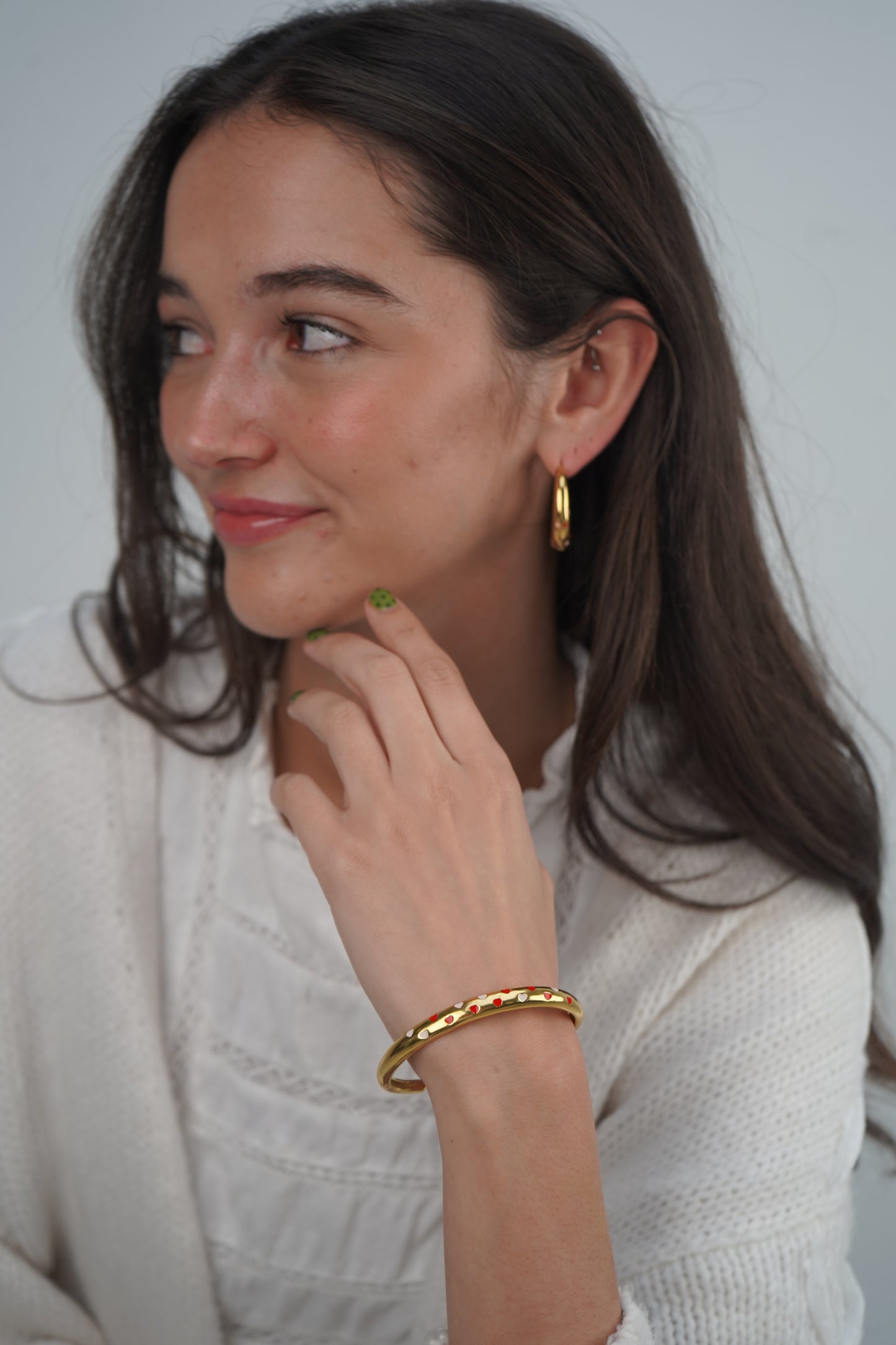 Lolita's heart bangle in Gold