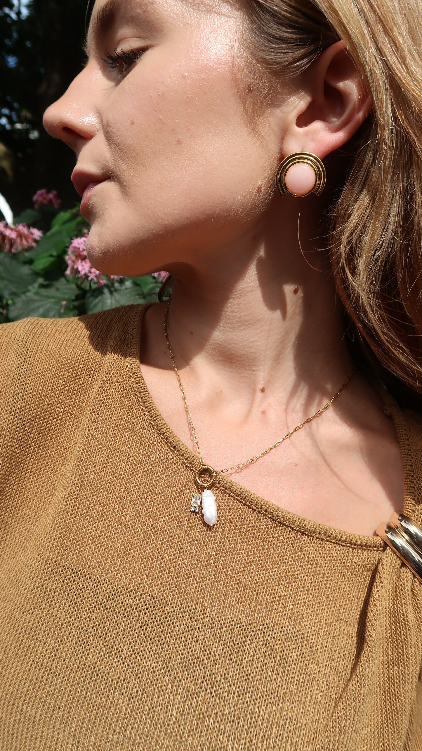 Freya's Rose Quartz Earrings