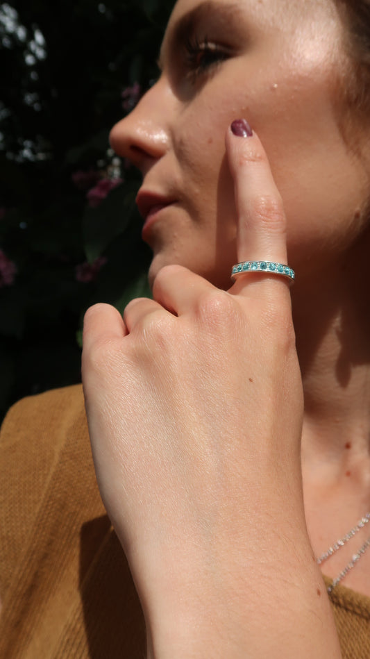 Elise's Blue Ring In Silver