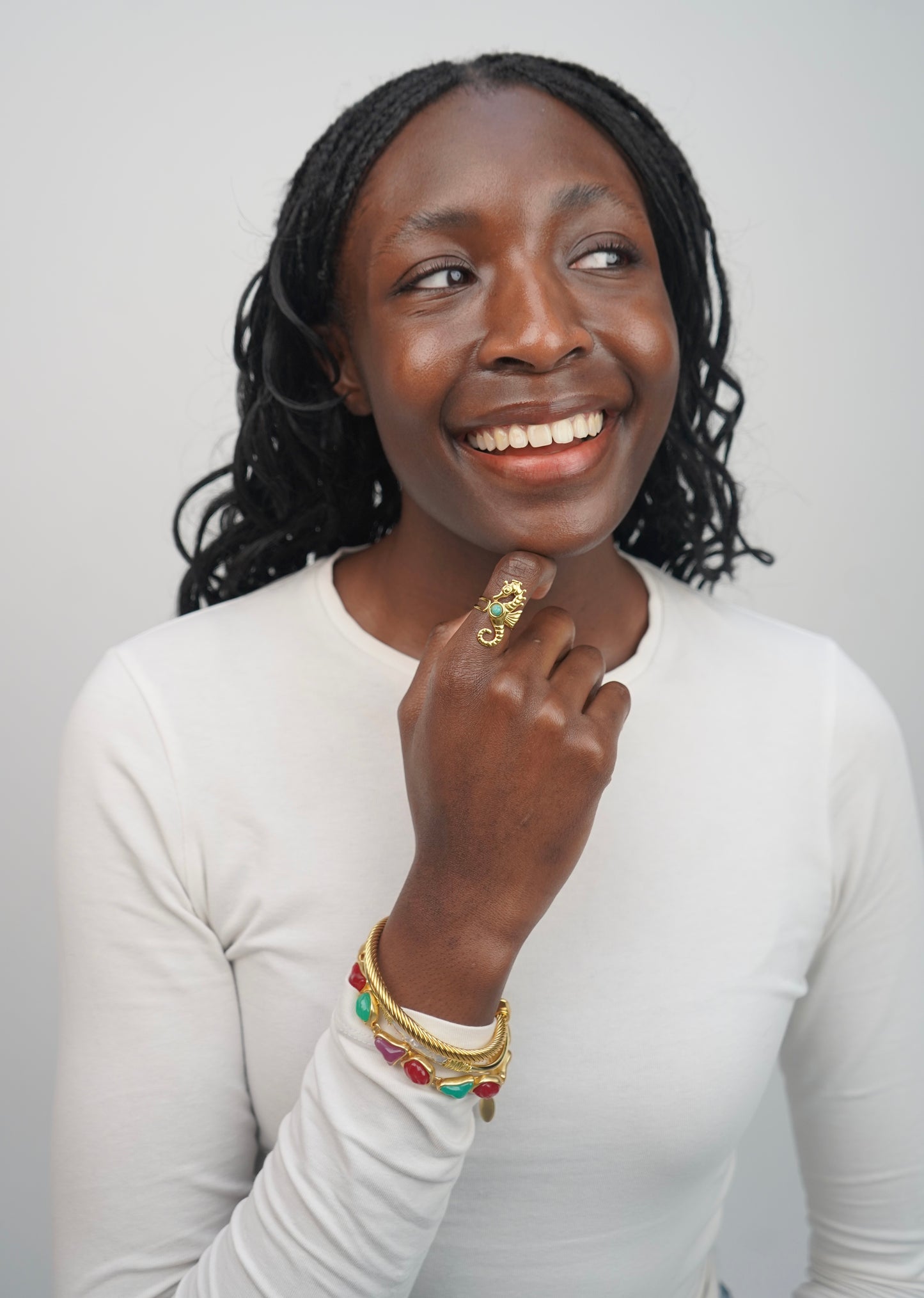 Isla’s Blue Seahorse Ring