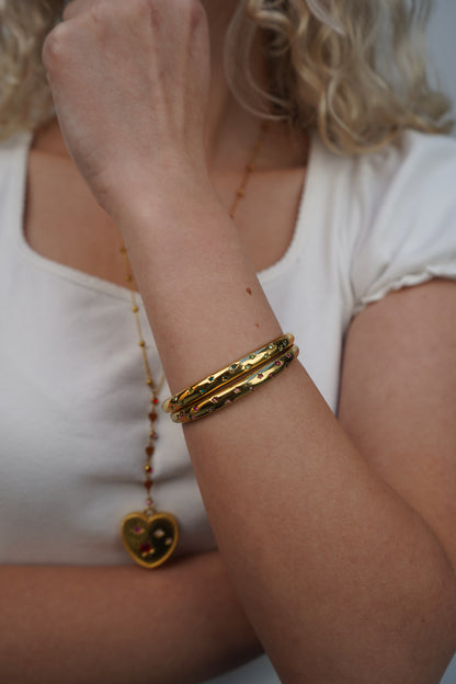 Eloise's Star Bangle Green And Gold