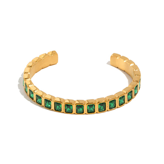 Esme’s Green Gemstone Bangle