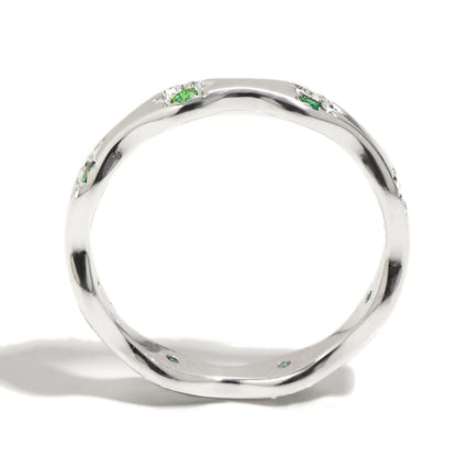 Sadie’s Green Star Ring in Silver