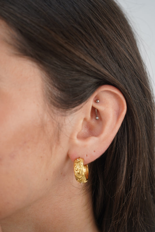 Maria's gold celestial earrings