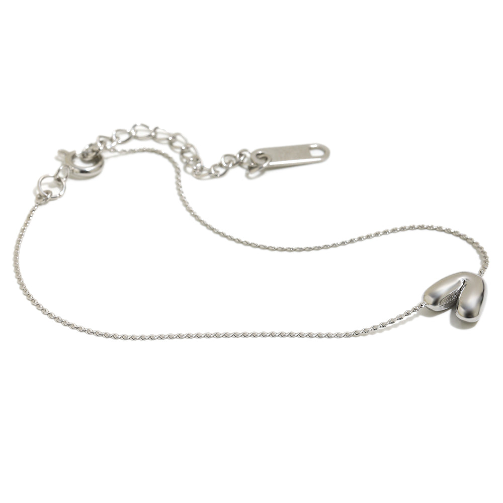 Bubble Letter Bracelet in Silver