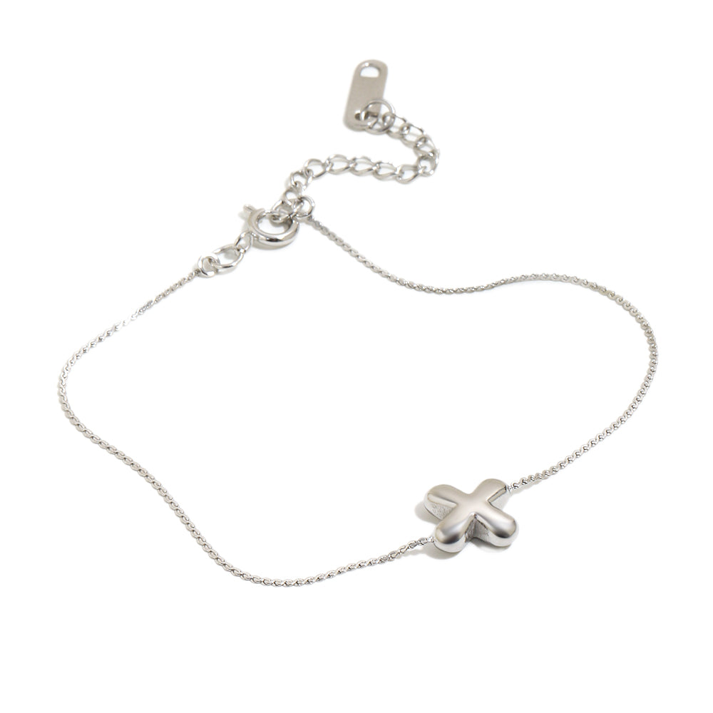 Bubble Letter Bracelet in Silver