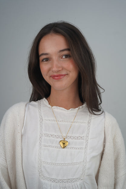 Ruby’s Heart Locket in Gold
