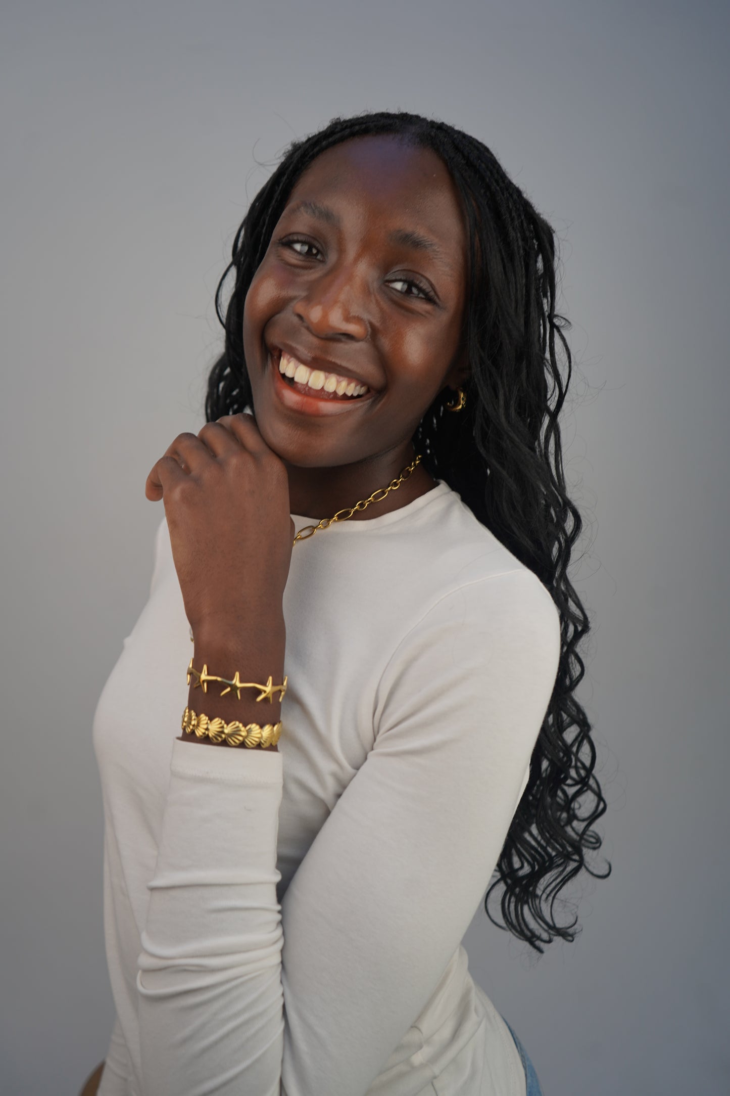 Violet's Star Bangle in Gold