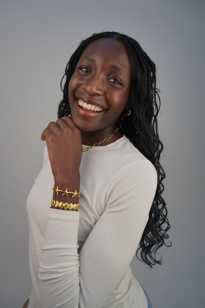 Violet's Star Bangle in Gold