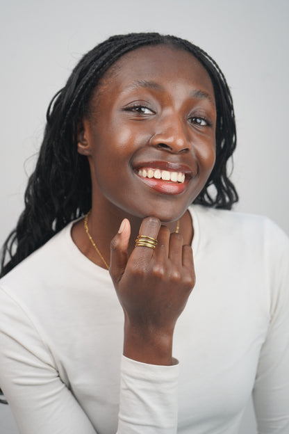 Brianna's Three Stacked Ring in Solid Gold