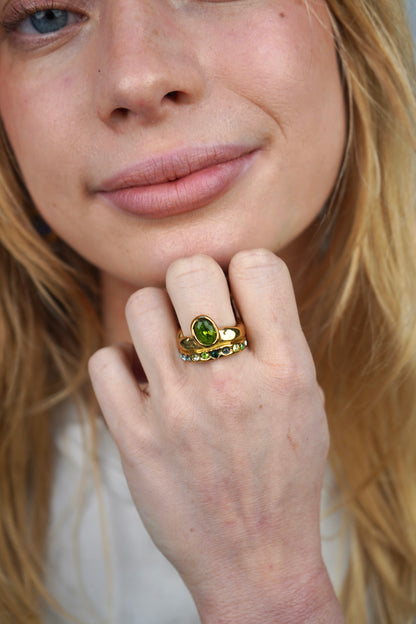 Paloma's Green Ring In Gold
