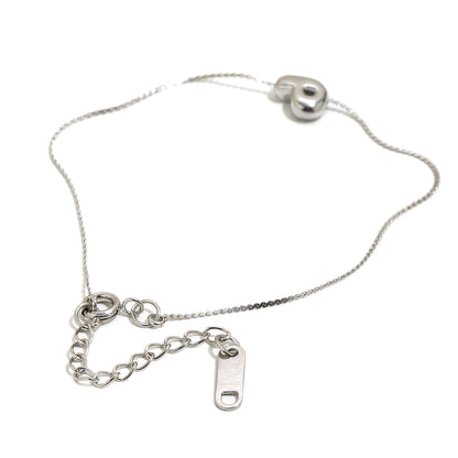 Bubble Letter Bracelet in Silver