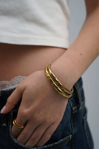 Eloise's Star Bangle Green And Gold