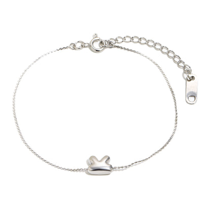 Bubble Letter Bracelet in Silver