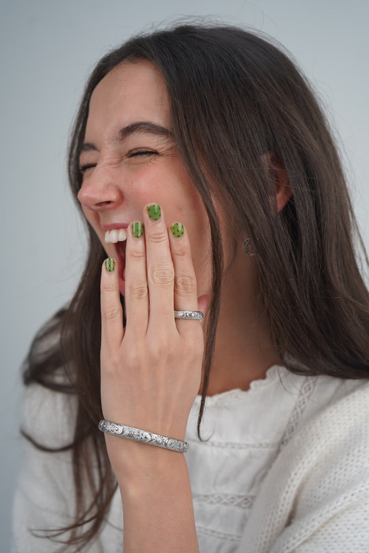 Maria's Celestial Bangle in Silver