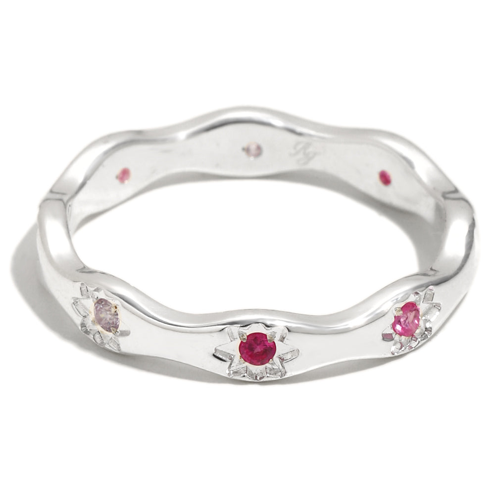 Sadie’s Pink Star Ring in Silver