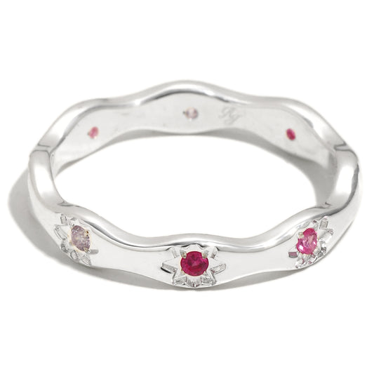 Sadie’s Pink Star Ring in Silver