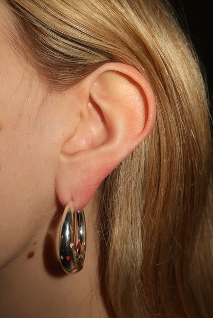 Lolita's Silver Hoops