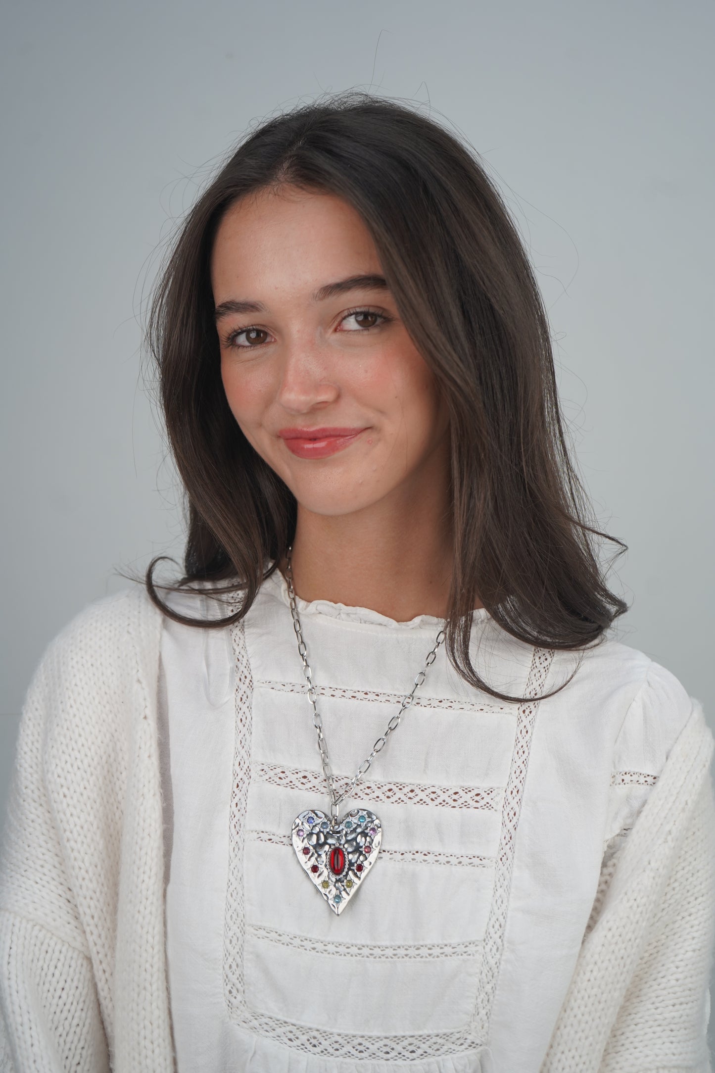 Annetta's Heart Pendant In Silver