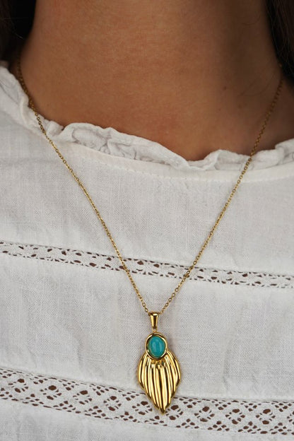 Antonia's green drop pendant