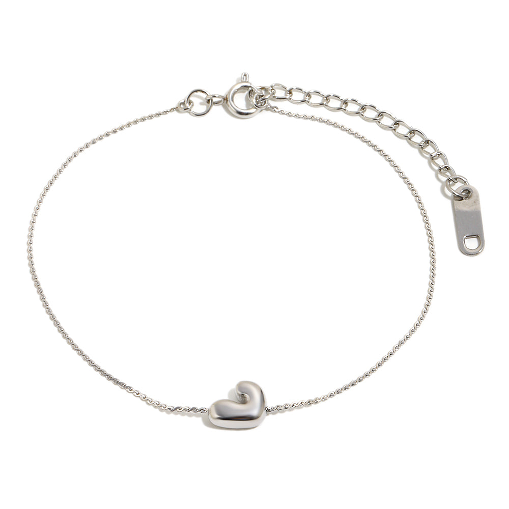 Bubble Letter Bracelet in Silver